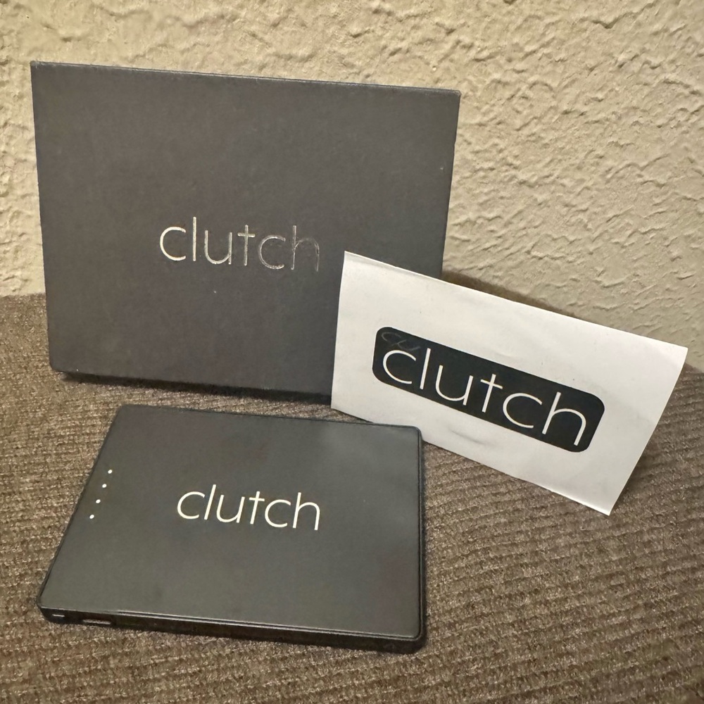 Clutch Black Portable Battery Bank Charger for Models prior to iPhones 15
